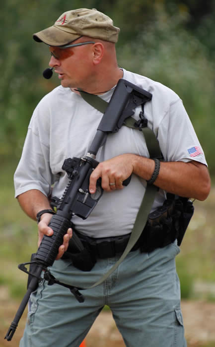 John Krupa Demonstrating Pivot Drills with Rifle - Metamora, Michigan